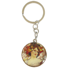 Fridolin Kulcstartó fémkarika egyoldalas, Mucha:Louise kulcstartó