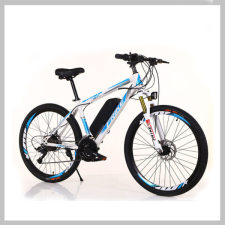  Frike Hybrid Elektromos kerékpár fehér-világos kék 250W 60km holm8377 elektromos kerékpár