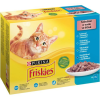  FRISKIES 12X85G halas válogatás (Lazac - Tonhal - Tőkehal - Szardnia)