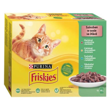 Friskies Állateledel alutasakos PURINA Friskies macskáknak marha-csirke-tonhal-tőkehal 12x85g macskaeledel
