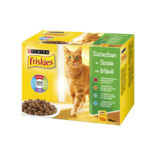 FRISKIES ALU. 12X85G MARHA, CSIRKE, TONHAL, TŐKEHAL SZÓSZBAN macskaeledel