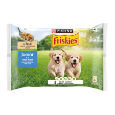 Friskies Friskies Junior kutyaeledel, aszpikos, csirkével és borsóval 4x85g kutyaeledel