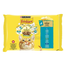  Friskies nedves macskaeledel szószban - lazaccal, tonhallal, szardíniával, tőkehallal 4 x 85 g macskaeledel