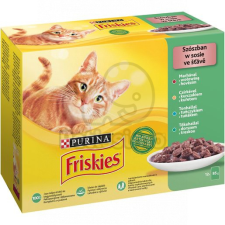 Friskies nedves macskaeledel szószban - marhával, csirkével, tonhallal, tőkehallal 12 x 85 g macskaeledel