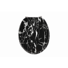 Frogee MDF WC ülőke - Rozsdamentes zsanérokkal - MARBLE BLACK