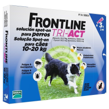 Frontline Tri-Act rácsepegtető oldat kutyáknak 10-20 kg-os kutyáknak élősködő elleni készítmény kutyáknak