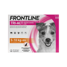 Frontline Tri-Act Rácsepegtető oldat kutyáknak 5-10kg 3X élősködő elleni készítmény kutyáknak