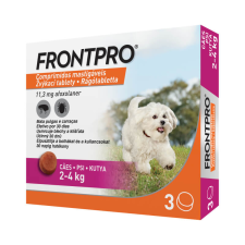 Frontpro 11 mg rágótabletta 2-4 kg 3X élősködő elleni készítmény kutyáknak