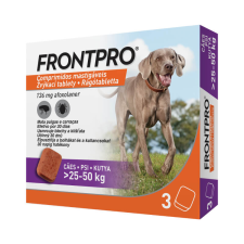 Frontpro 136 mg rágótabletta 25-50 kg 3X élősködő elleni készítmény kutyáknak