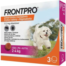  Frontpro bolha és kullancs elleni rágótabletta kutyáknak (3 db tabletta [egész doboz]; 2 - 4 kg |... élősködő elleni készítmény kutyáknak