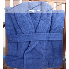 Frottír sálgalléros Kék köntös (100 % pamut), XXXXXL (5XL) lakástextília
