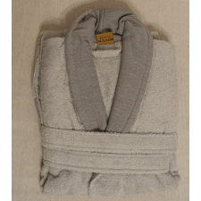 Frottír sálgalléros köntös, Szürke díszgallérral (100 % pamut), 2XL lakástextília
