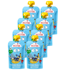 FRUCHTBAR Bio Áfonya, banán, rizs 6hó 8x100g bébiétel