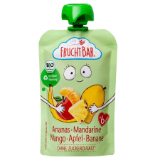FRUCHTBAR Bio Ananász, mandarin, mangó, alma, banán 6hó 100g bébiétel