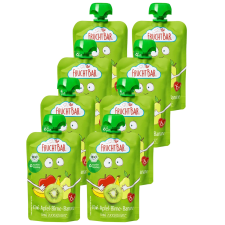 FRUCHTBAR Bio Kiwi, alma,  körte, banán 6hó 8x100g bébiétel