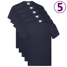 Fruit of the Loom 5 db L-s méretű mélykék pamutpóló munkaruha