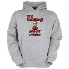 Fruit of the Loom Ez a karácsonyi gamer pulcsim (lány) - Gyerek Kapucnis Pulóver