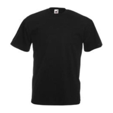 Fruit of the Loom F02 kereknyakú, rövid ujjú póló VALUEWEIGHT T, Black - 4XL férfi póló