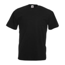 Fruit of the Loom F02 kereknyakú, rövid ujjú póló VALUEWEIGHT T, Black - XL férfi póló