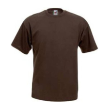 Fruit of the Loom F02 kereknyakú, rövid ujjú póló VALUEWEIGHT T, Chocolate férfi póló