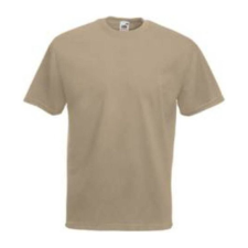 Fruit of the Loom F02 kereknyakú, rövid ujjú póló VALUEWEIGHT T, Khaki - L férfi póló