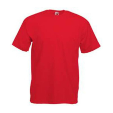 Fruit of the Loom F02 kereknyakú, rövid ujjú póló VALUEWEIGHT T, Red - M férfi póló