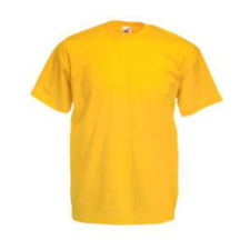 Fruit of the Loom F02 kereknyakú, rövid ujjú póló VALUEWEIGHT T, Sunflower - 3XL férfi póló