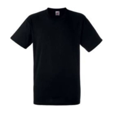 Fruit of the Loom F05 unisex rövid ujjú póló, HEAVY T, Black - L férfi póló