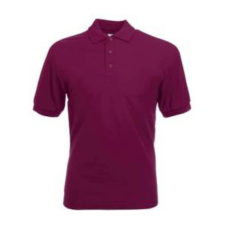 Fruit of the Loom F22 galléros piké póló 65/35, Burgundy - 3XL férfi póló