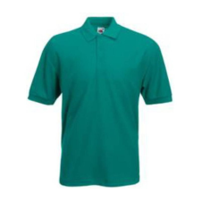 Fruit of the Loom F22 galléros piké póló 65/35, Emerald - M férfi póló