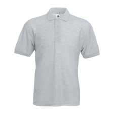 Fruit of the Loom F22 galléros piké póló 65/35, Heather Grey - 2XL férfi póló