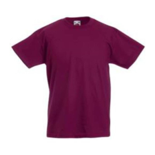 Fruit of the Loom F37 környakas gyerek póló, Kids Valueweight T, Burgundy - 9/11 gyerek póló