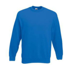 Fruit of the Loom F41 kereknyakú pulóver, SET-IN SWEAT, Royal Blue - XL férfi pulóver, kardigán