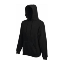 Fruit of the Loom F44 kapucnis pulóver, HOODED SWEAT, Black férfi pulóver, kardigán