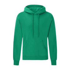 Fruit of the Loom F44 kapucnis pulóver, HOODED SWEAT, Heather Green - XL férfi pulóver, kardigán