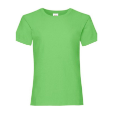 Fruit of the Loom F58 kislány póló, GIRLS VALUEWEIGHT T, Lime - 14/15 gyerek póló