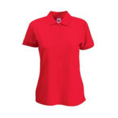 Fruit of the Loom F68 galléros Női póló LADY-FIT 65/35 POLO, Red - XL