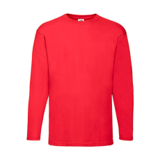 Fruit of the Loom Férfi póló Hosszú ujjú Fruit of the Loom Value Weight LS T - S, Piros