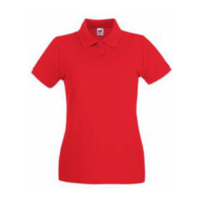 Fruit of the Loom FN01 Női galléros póló, LADY FIT PREMIUM POLO, Red női póló