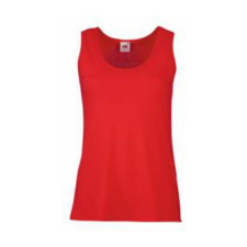 Fruit of the Loom FN02 ujjatlan Női póló LADY FIT VALUEWEIGHT VEST, Red női póló