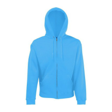 Fruit of the Loom FN07 cipzáras kapucnis pulóver, HOODED SWEAT JACKET, Azure - 2XL férfi pulóver, kardigán