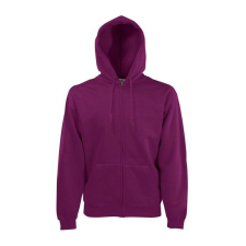 Fruit of the Loom FN07 cipzáras kapucnis pulóver, HOODED SWEAT JACKET, Burgundy - 2XL férfi pulóver, kardigán
