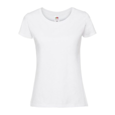 Fruit of the Loom FN56 kereknyakú Női póló, LADIES 195 ICONIC T, White - 2XL