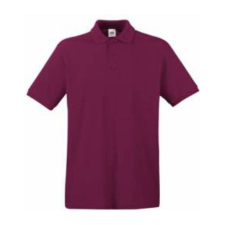 Fruit of the Loom FU21 galléros piké póló, PREMIUM POLO, Burgundy - 3XL férfi póló