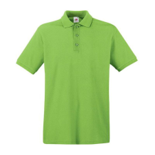 Fruit of the Loom FU21 galléros piké póló, PREMIUM POLO, Lime - XL férfi póló