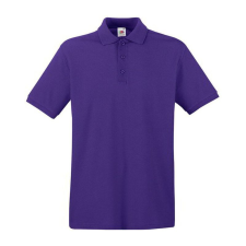 Fruit of the Loom FU21 galléros piké póló, PREMIUM POLO, Purple - 2XL férfi póló
