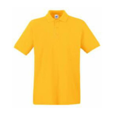 Fruit of the Loom FU21 galléros piké póló, PREMIUM POLO, Sunflower - L férfi póló