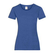 Fruit of the Loom FU78 Női környakas póló, LADY-FIT VALUEWEIGHT T, Retro Heather Royal - M