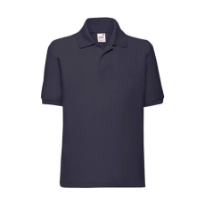 Fruit of the Loom Gyerek Galléros póló Rövid ujjú Fruit of the Loom 65/35 Polo Kids - 116 (5-6), Mély sötétkék (navy)