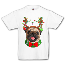 Fruit of the Loom Karácsonyi Pug - Gyerek Póló gyerek póló